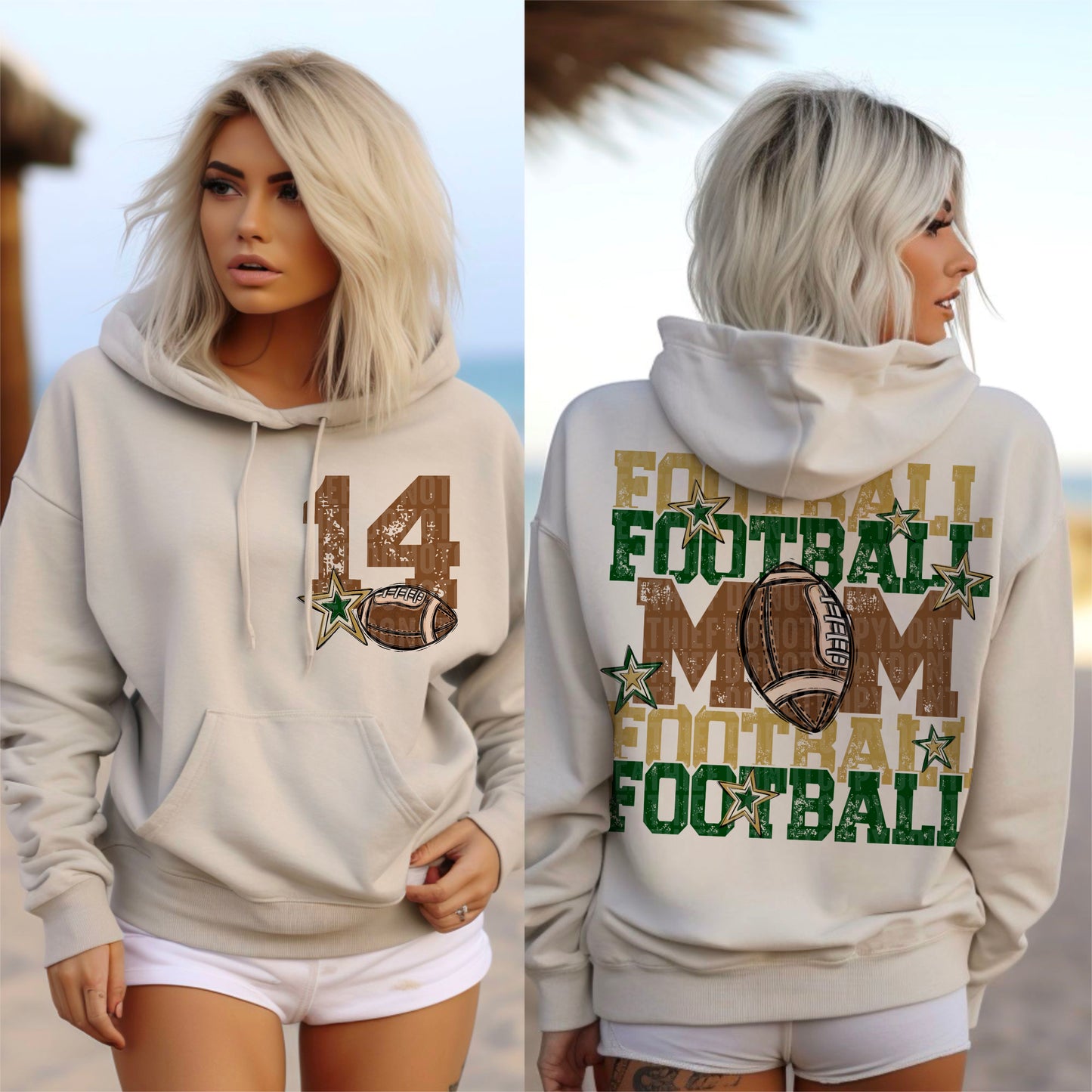 Football Mom (gold/green-front)