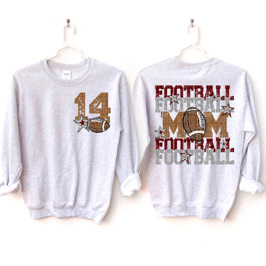 Football Mom (maroon/grey-front)