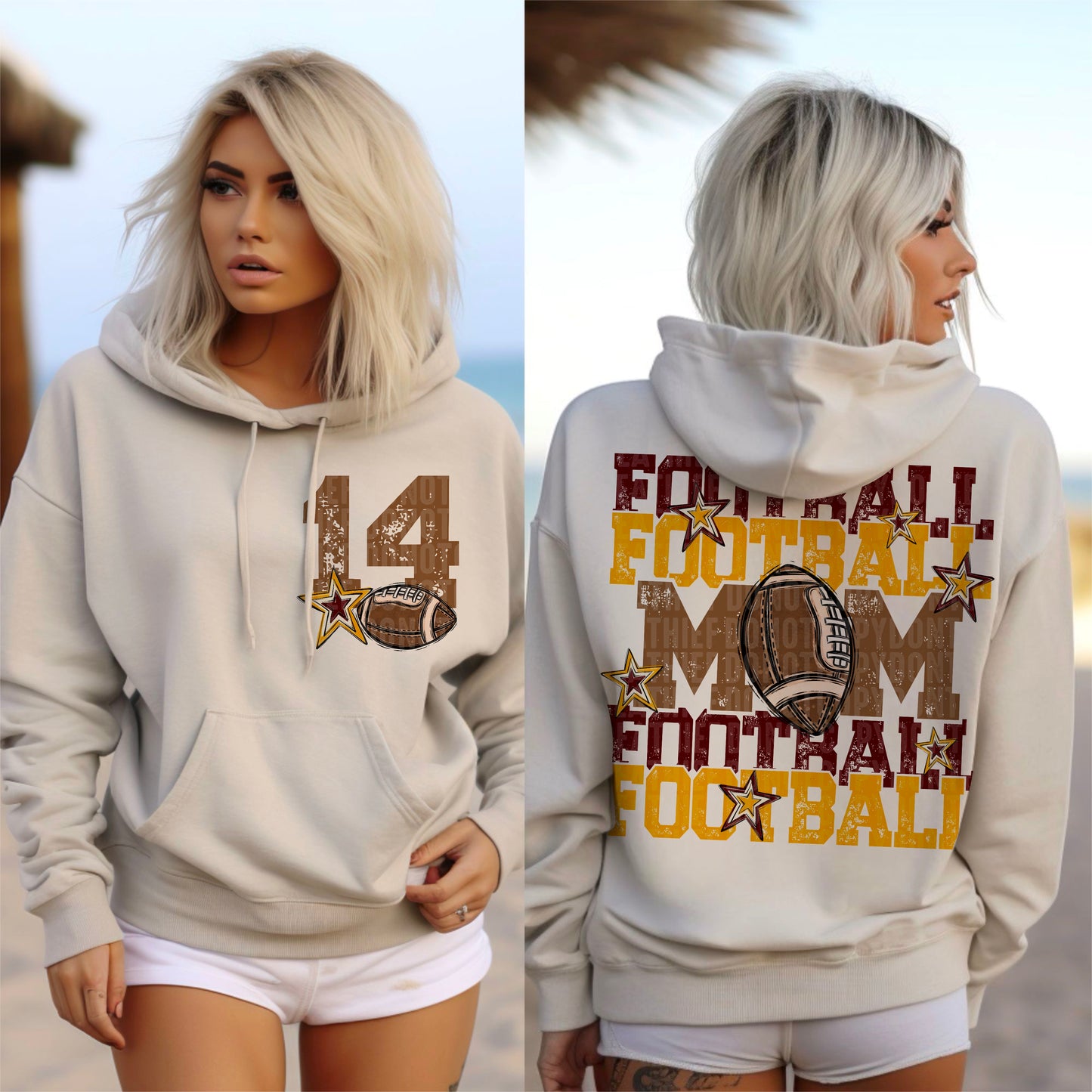 Football Mom (maroon-front)