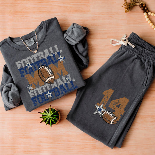 Navy and Grey Football Mom - Front