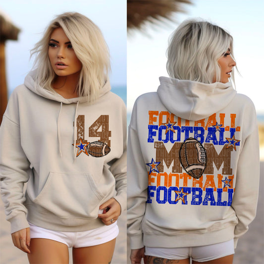 Football Mom (orange/royal blue-front)