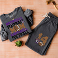 Purple and Black Football Mom - Front
