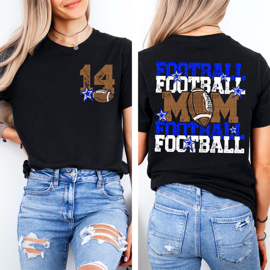 Football Mom (blue/white-back)