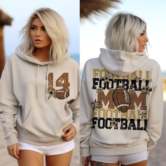 Football Mom (gold/black-front)