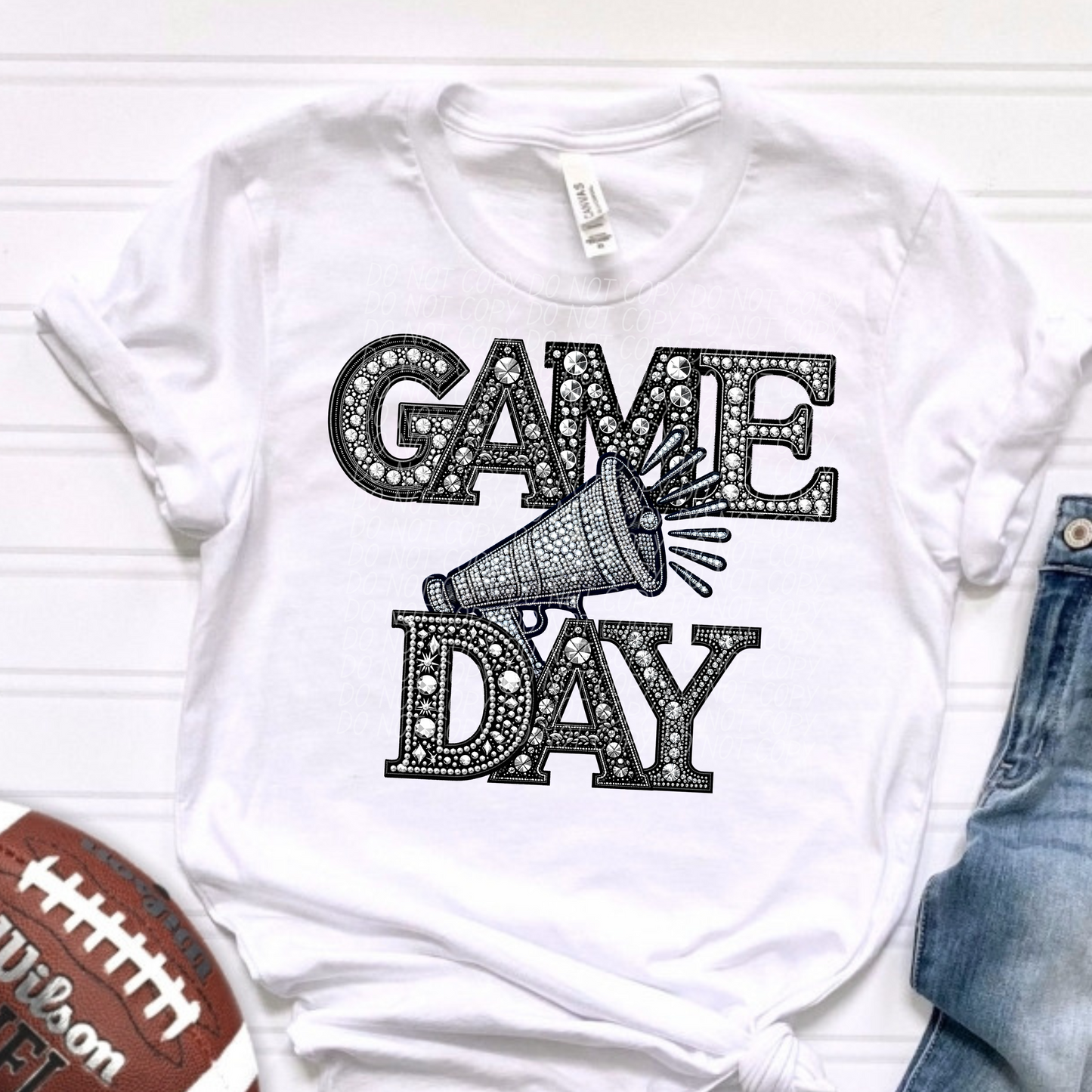 Rhinestone Game Day Cheer Megaphone
