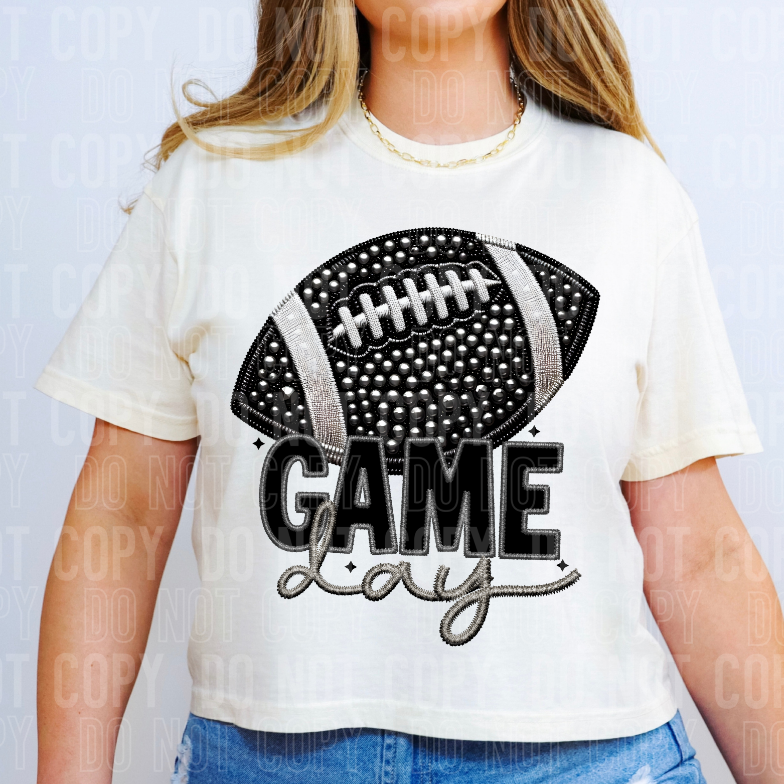 Game day football (rhinestones) – Earthline Customs