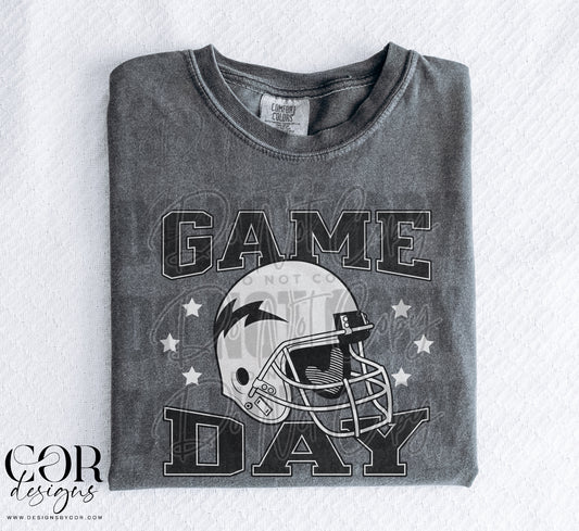 Game Day Football Helmet Black And Grey