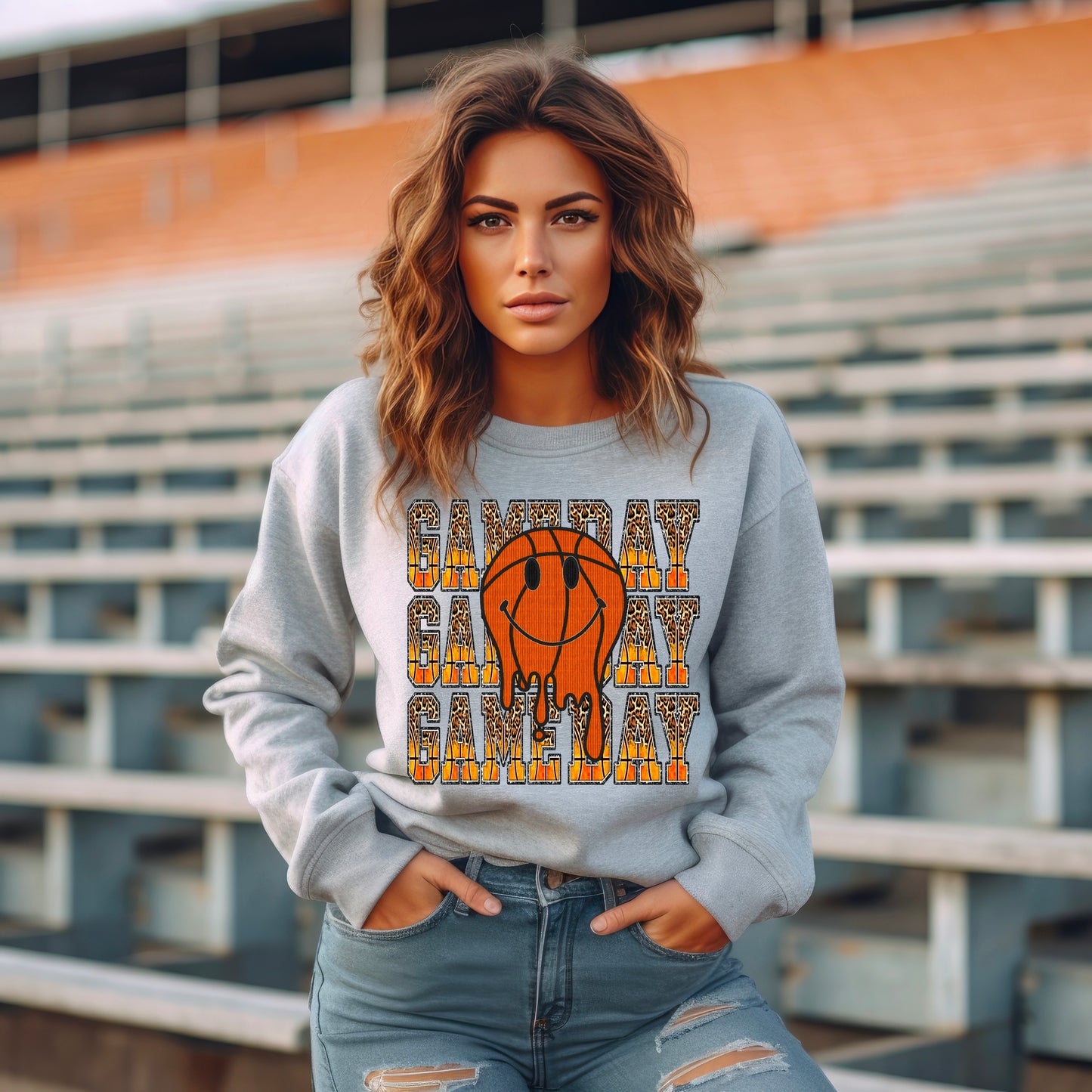 Game Day Basketball/Leopard Letters - DTF Transfer