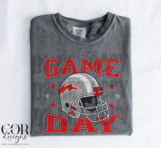 Game Day Red And Silver Football Helmet