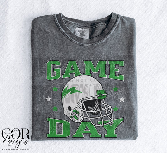 Gameday Green And White Football Helmet