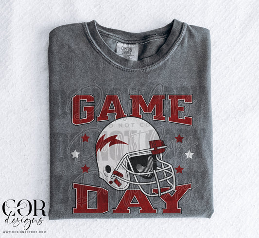 Game Day Red And White Helmet