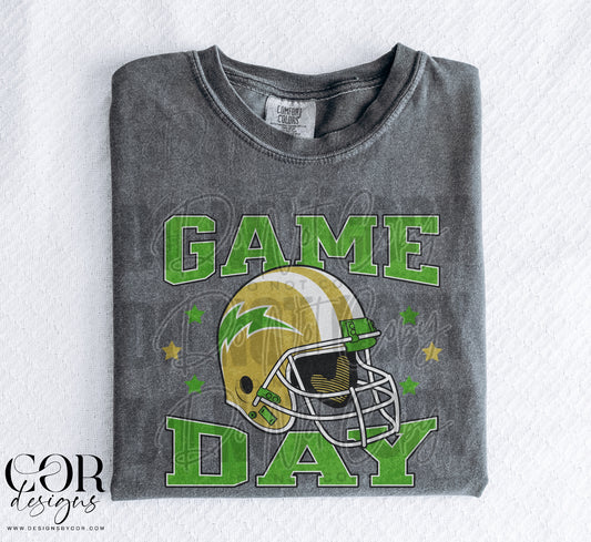 Game Day Green And Yellow Helmet