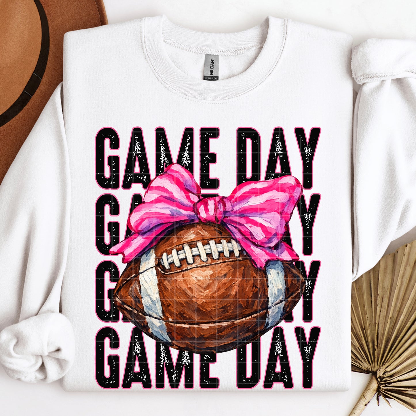 GAME DAY FOOTBALL PINK BOW
