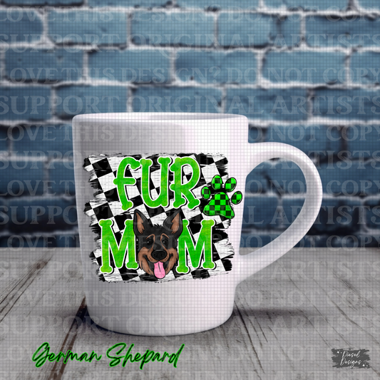 Fur Mom-Green German Shepard