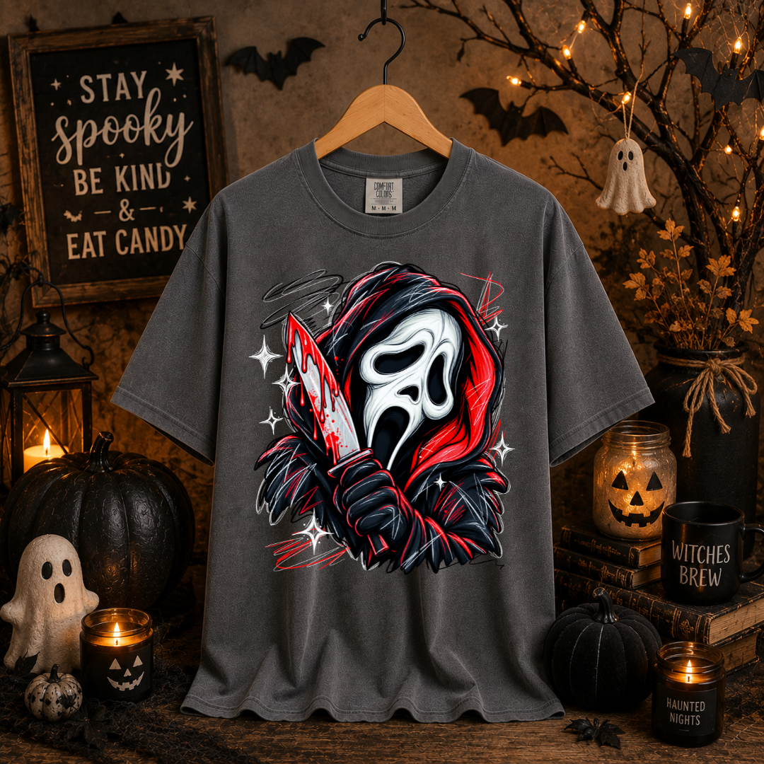 Ghostface Sketch Red