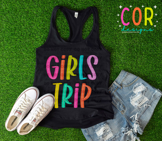 Girls Trip Colorful Letters
