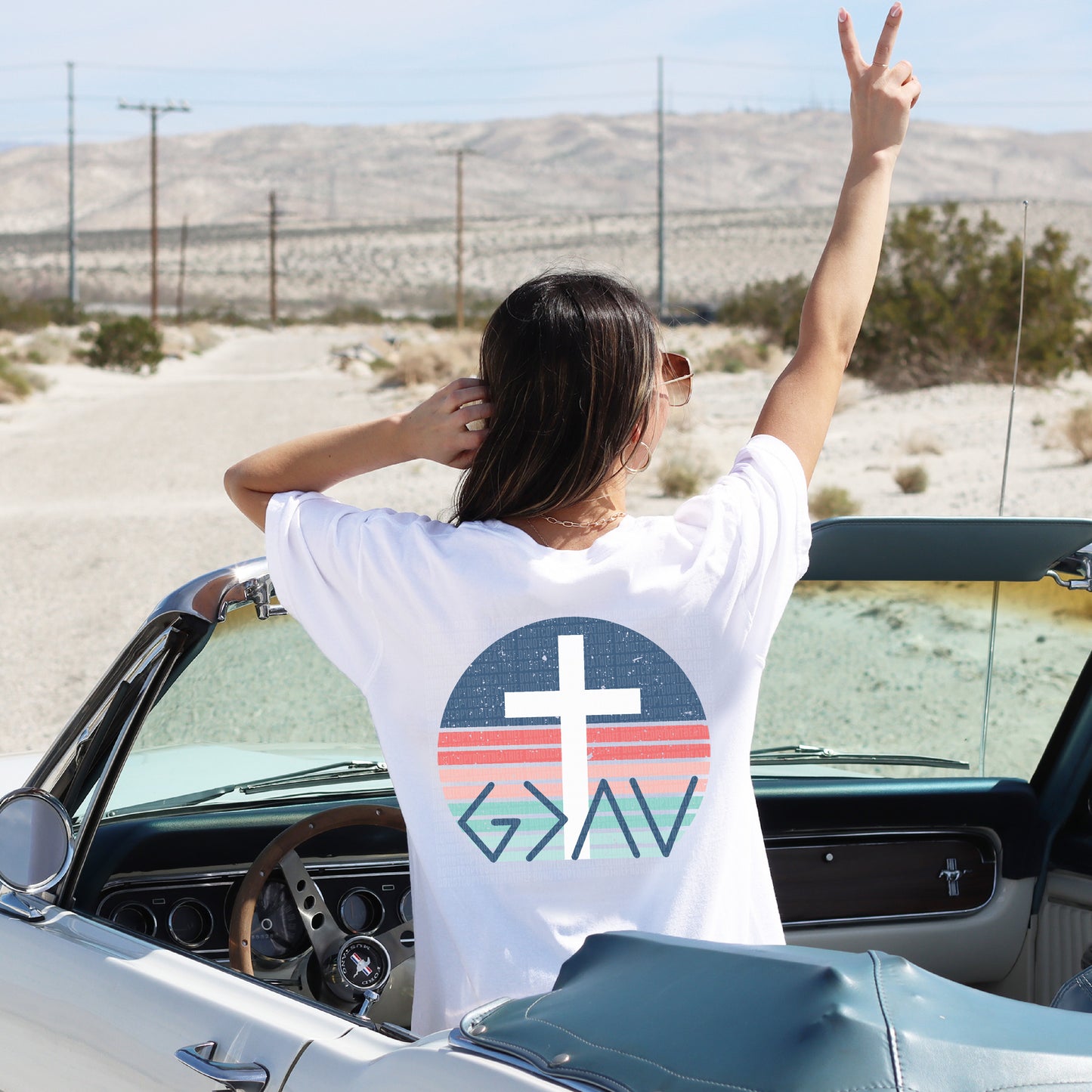 God Is Greater Retro Cross - DTF Print