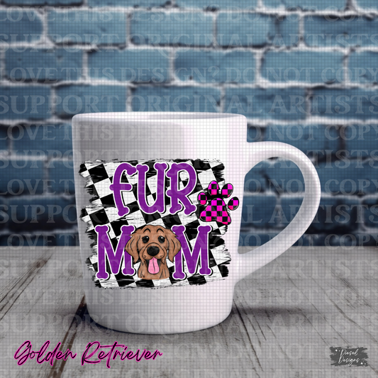 Fur Mom-Purple Golden Retriever