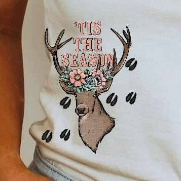 Deer Tis The Season Goodbye Husband POCKET- DTF Transfer