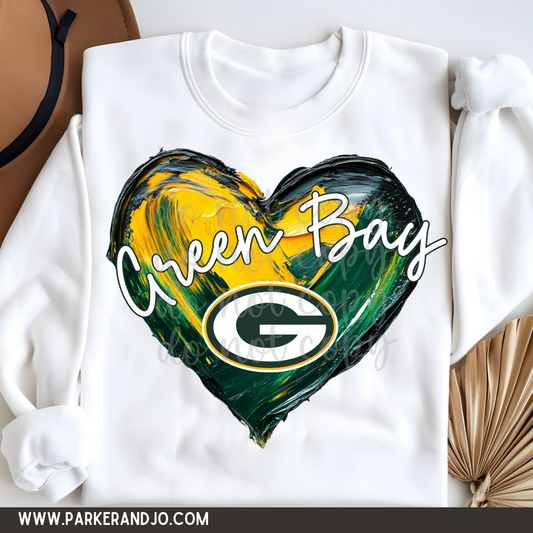 Green Bay Packers Football Heart