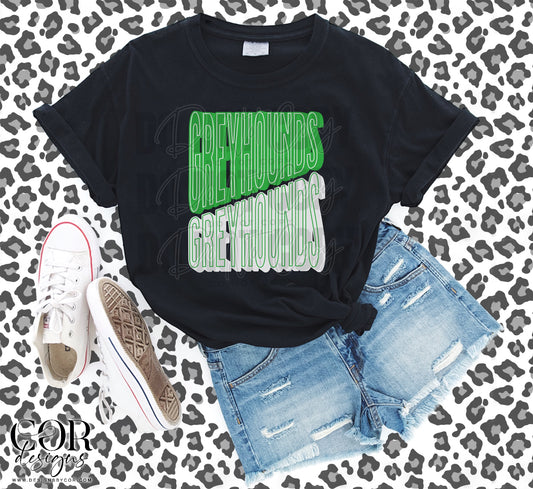 Greyhounds Green And White