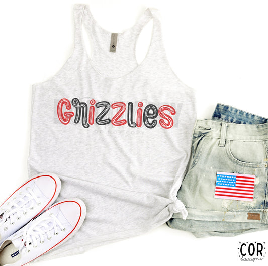 Grizzlies Red And Black