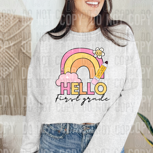 Hello First Grade (rainbow)