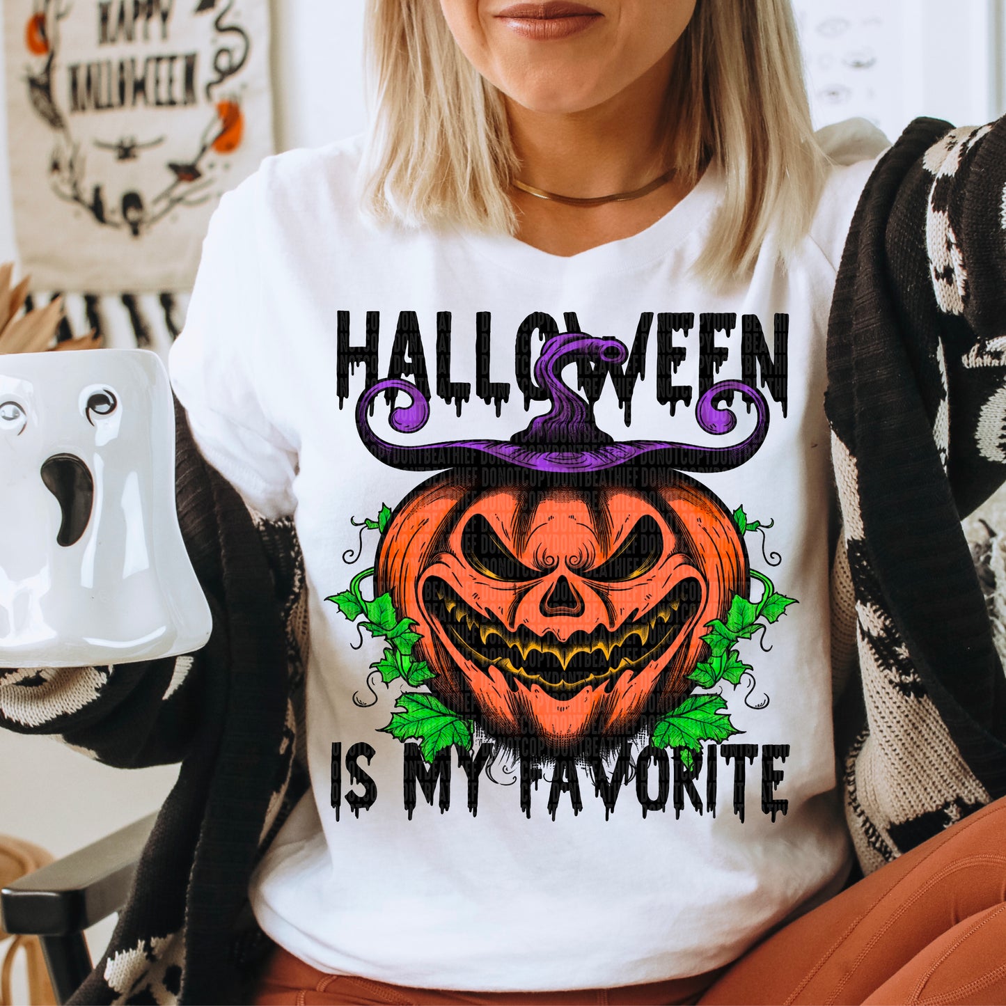 Halloween Is My Favorite Scary Pumpkin COLOR - DTF Transfer