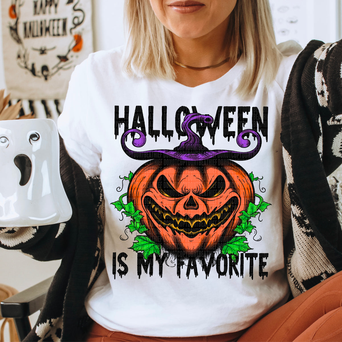 Halloween Is My Favorite Scary Pumpkin COLOR - DTF Transfer