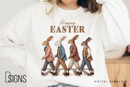 Happy Easter Bunny Crosswalk