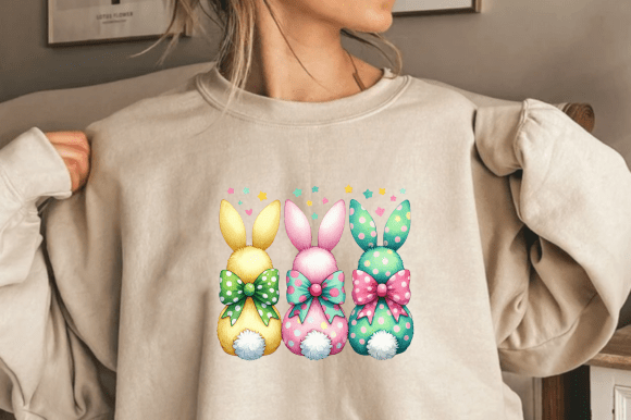 Easter Bunnies With Bows