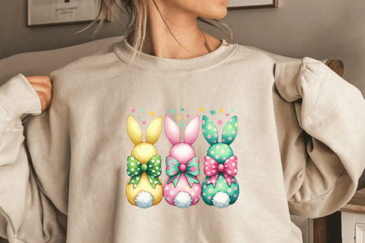 Easter Bunnies With Bows
