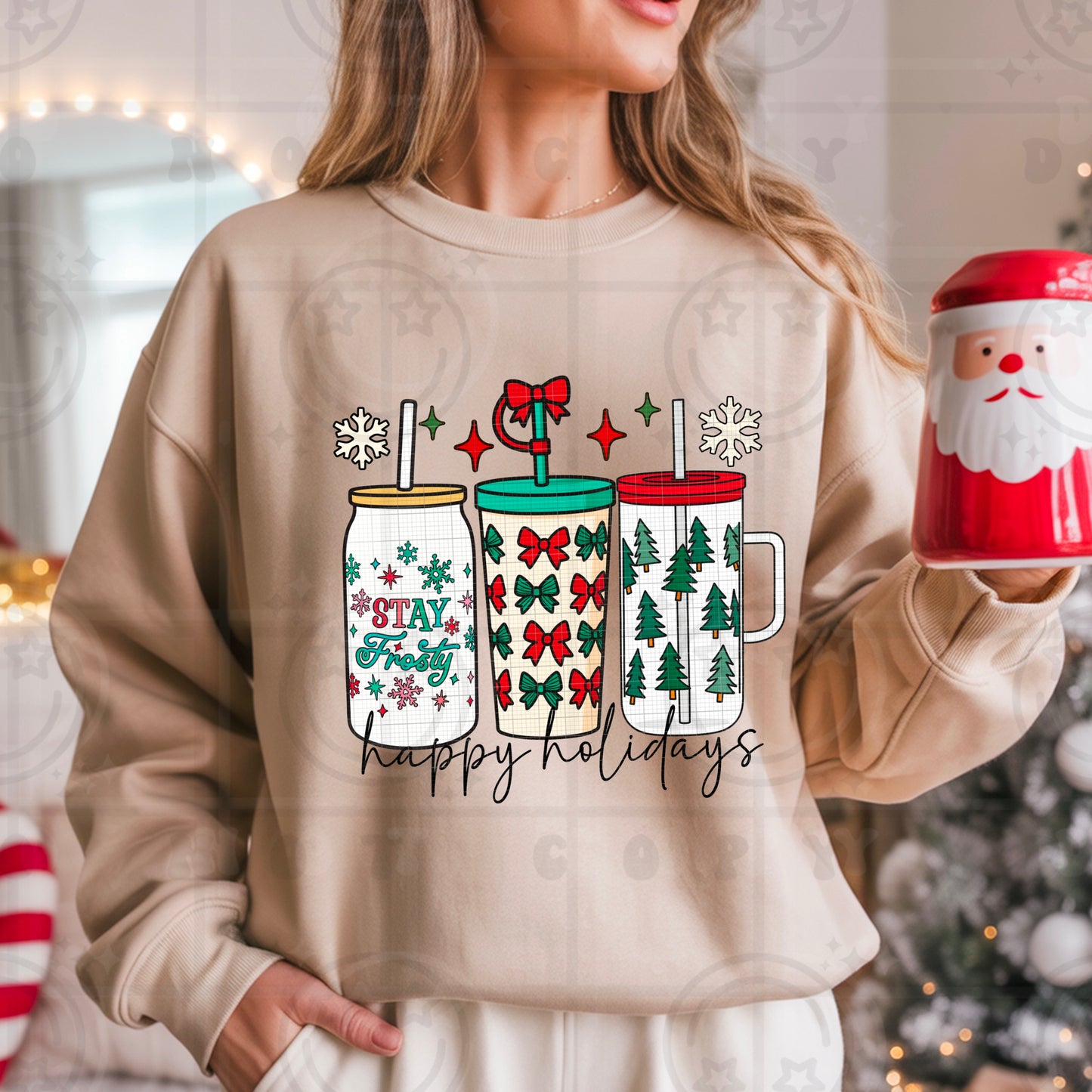 HAPPY HOLIDAYS TUMBLERS