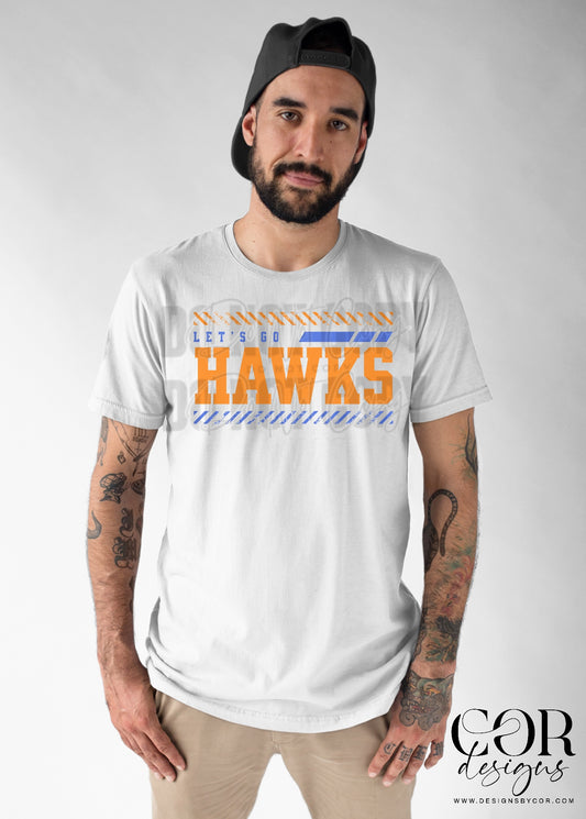 Lets Go Hawks Orange And Blue