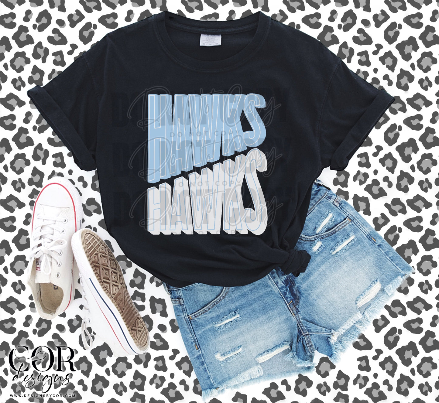 Hawks Light Blue And White
