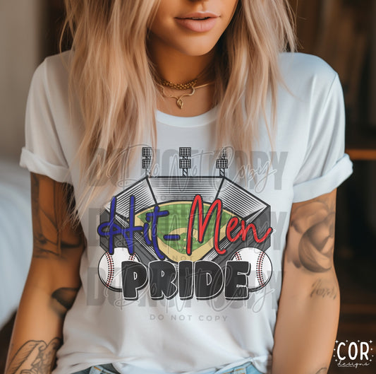 Hit Men Pride Red And Blue Baseball Stadium