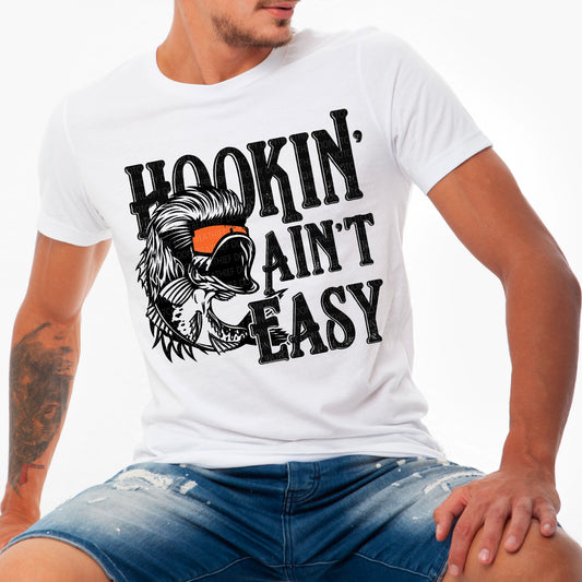Hookin' Ain't Easy Mullet Fish - DTF Print