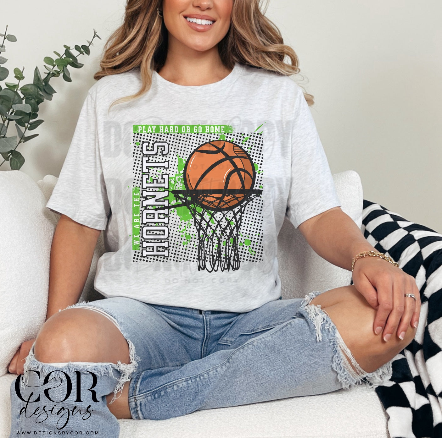 Play Hard Or Go Home Hornets Green