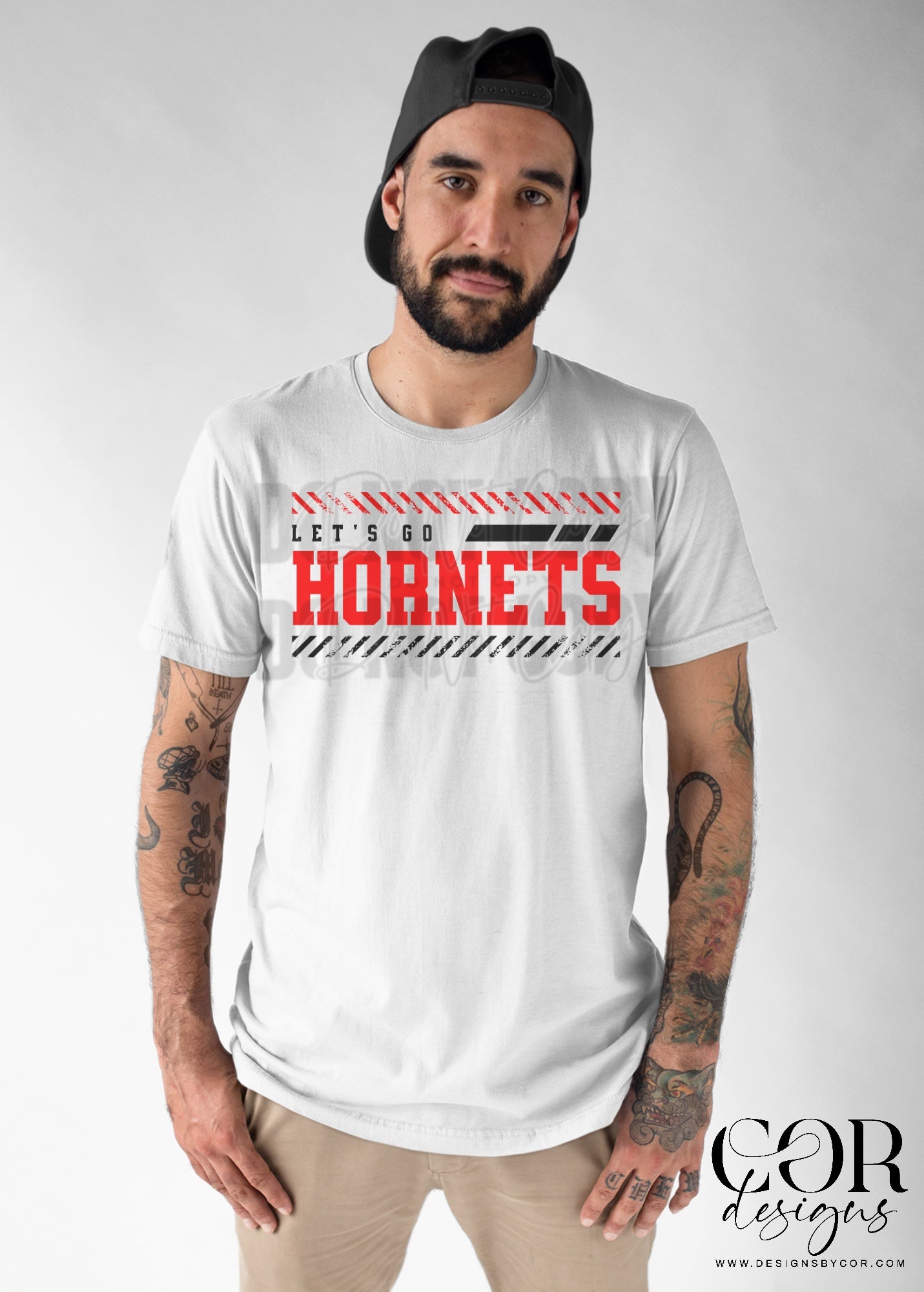 Lets Go Hornets Black And Red