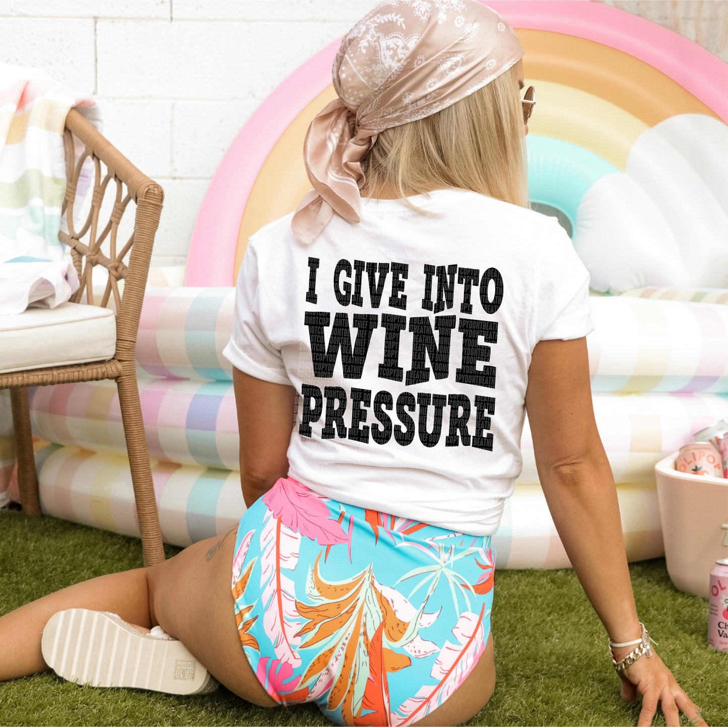 I Give Into Wine Pressure (POCKET)- DTF Transfer