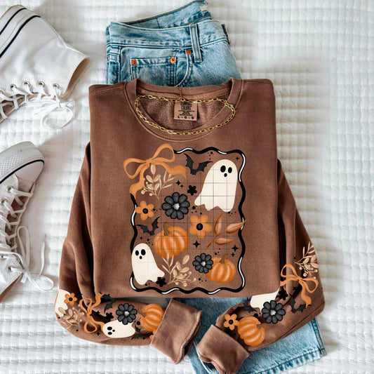 Pumpkin ghost collage (sleeve)