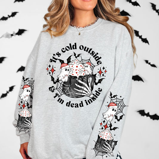 It's cold outside & I'm dead inside - black (Sleeves)
