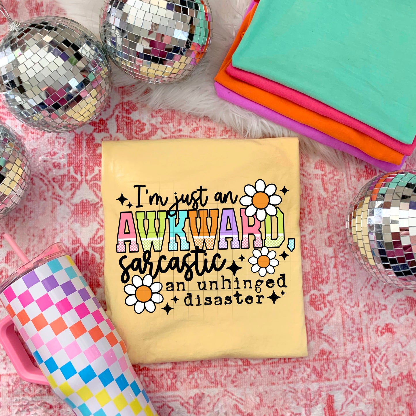 I'm just an awkward sarcastic an unhinged disaster (black)