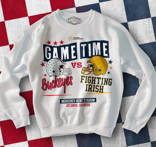 National Championship Game Time Blue Buckeyes Irish