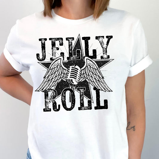 Jelly roll, microphone with wings