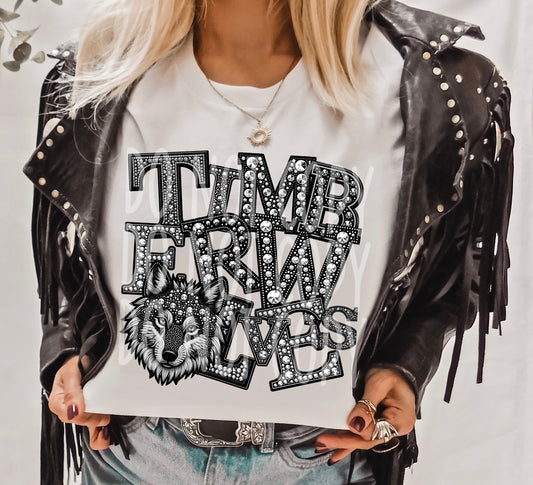 Timberwolves (rhinestones)