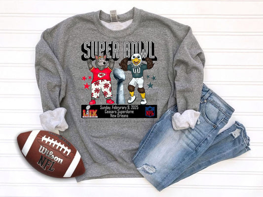 Super Bowl LIX Eagles And Chiefs Mascots