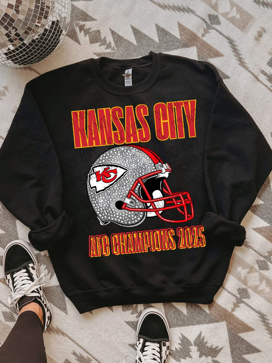 Kansas City Chiefs AFC Champions 2025 Helmet