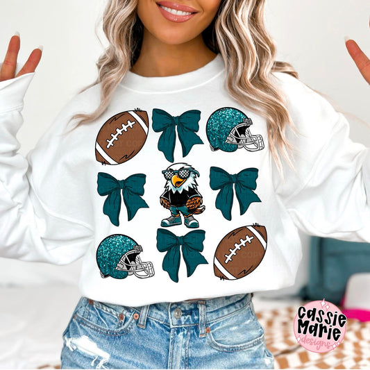 Philadelphia Eagles Bows Footballs Helmets