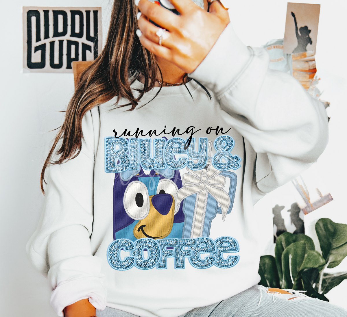 Running On Bluey And Coffee Glitter